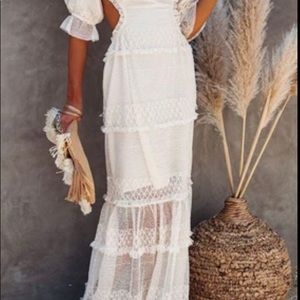 Cream colored beach dress